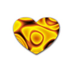 Golden Honey Heart Coaster (4 Pack)  by Sabelacarlos