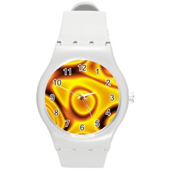 Golden Honey Round Plastic Sport Watch (m) by Sabelacarlos