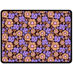 Nostalgic Flowers Fleece Blanket (large)  by FloraaplusDesign