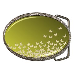 Yellow, Gold Gradient Butterflies Pattern, Cute Insects Theme Belt Buckles