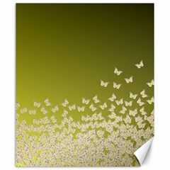 Yellow, Gold Gradient Butterflies Pattern, Cute Insects Theme Canvas 20  X 24  by Casemiro