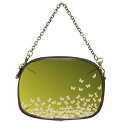 Yellow, Gold Gradient Butterflies Pattern, Cute Insects Theme Chain Purse (one Side) by Casemiro