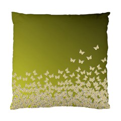 Yellow, Gold Gradient Butterflies Pattern, Cute Insects Theme Standard Cushion Case (one Side) by Casemiro