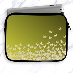 Yellow, Gold Gradient Butterflies Pattern, Cute Insects Theme Apple Ipad 2/3/4 Zipper Cases by Casemiro