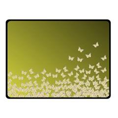 Yellow, Gold Gradient Butterflies Pattern, Cute Insects Theme Double Sided Fleece Blanket (small)  by Casemiro