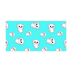 Azure Blue And Crazy Kitties Pattern, Cute Kittens, Cartoon Cats Theme Yoga Headband by Casemiro