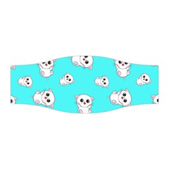 Azure Blue And Crazy Kitties Pattern, Cute Kittens, Cartoon Cats Theme Stretchable Headband by Casemiro