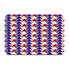 Colorful Triangles Pattern, Retro Style Theme, Geometrical Tiles, Blocks Plate Mats by Casemiro