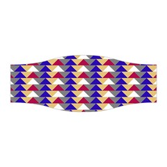 Colorful Triangles Pattern, Retro Style Theme, Geometrical Tiles, Blocks Stretchable Headband by Casemiro