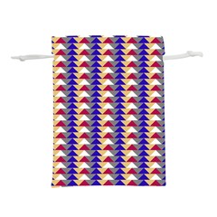 Colorful Triangles Pattern, Retro Style Theme, Geometrical Tiles, Blocks Lightweight Drawstring Pouch (l) by Casemiro