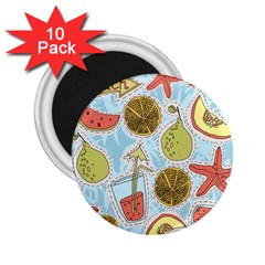 Tropical Pattern 2 25  Magnets (10 Pack) 