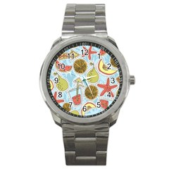 Tropical Pattern Sport Metal Watch by GretaBerlin