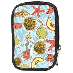 Tropical Pattern Compact Camera Leather Case by GretaBerlin