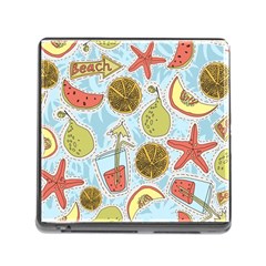 Tropical Pattern Memory Card Reader (square 5 Slot) by GretaBerlin