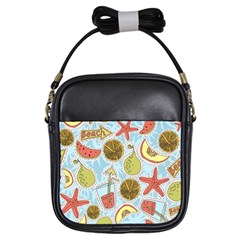 Tropical Pattern Girls Sling Bag