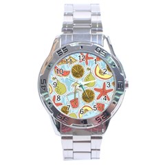 Tropical Pattern Stainless Steel Analogue Watch by GretaBerlin