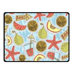 Tropical Pattern Double Sided Fleece Blanket (small) 