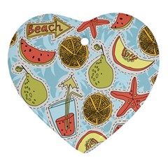 Tropical Pattern Ornament (heart)