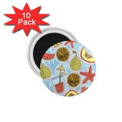 Tropical Pattern 1 75  Magnets (10 Pack) 