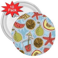 Tropical Pattern 3  Buttons (10 Pack)  by GretaBerlin