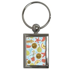 Tropical Pattern Key Chain (rectangle)