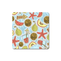 Tropical Pattern Square Magnet by GretaBerlin