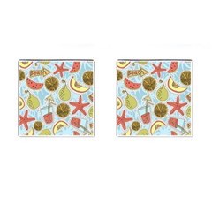 Tropical Pattern Cufflinks (square) by GretaBerlin