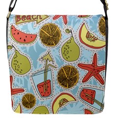 Tropical Pattern Flap Closure Messenger Bag (s)