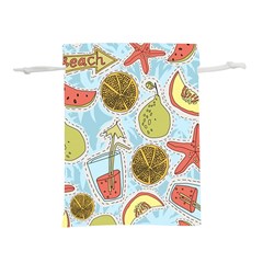 Tropical Pattern Lightweight Drawstring Pouch (l) by GretaBerlin