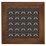 Moth pattern Framed Tile Front