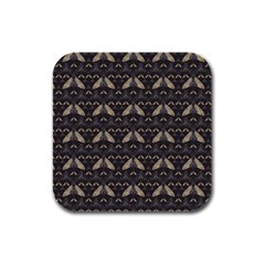 Moth Pattern Rubber Square Coaster (4 Pack) 