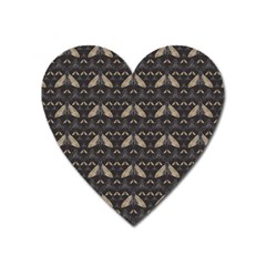 Moth Pattern Heart Magnet