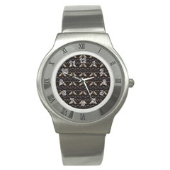 Moth Pattern Stainless Steel Watch by GretaBerlin