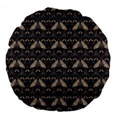 Moth Pattern Large 18  Premium Round Cushions by GretaBerlin