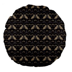 Moth Pattern Large 18  Premium Flano Round Cushions by GretaBerlin