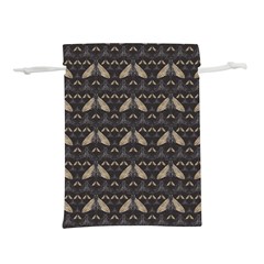 Moth Pattern Lightweight Drawstring Pouch (l) by GretaBerlin