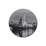 Tugboat At Port, Montevideo, Uruguay Rubber Coaster (Round)  Front