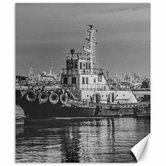 Tugboat At Port, Montevideo, Uruguay Canvas 20  X 24  by dflcprintsclothing