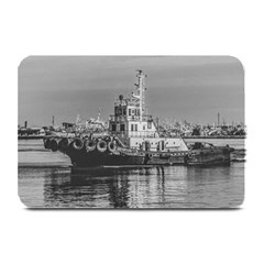 Tugboat At Port, Montevideo, Uruguay Plate Mats