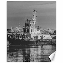 Tugboat At Port, Montevideo, Uruguay Canvas 11  X 14  by dflcprintsclothing