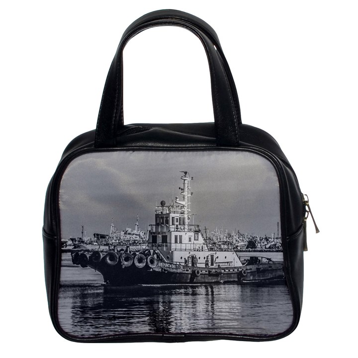 Tugboat At Port, Montevideo, Uruguay Classic Handbag (Two Sides)