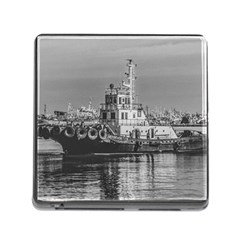 Tugboat At Port, Montevideo, Uruguay Memory Card Reader (square 5 Slot) by dflcprintsclothing