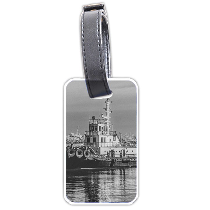 Tugboat At Port, Montevideo, Uruguay Luggage Tag (one side)