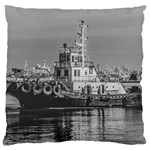 Tugboat At Port, Montevideo, Uruguay Large Cushion Case (One Side) Front