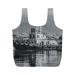 Tugboat At Port, Montevideo, Uruguay Full Print Recycle Bag (m)