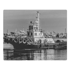 Tugboat At Port, Montevideo, Uruguay Double Sided Flano Blanket (large)  by dflcprintsclothing