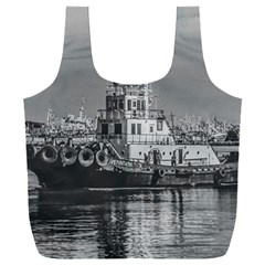 Tugboat At Port, Montevideo, Uruguay Full Print Recycle Bag (xxl) by dflcprintsclothing