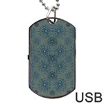 Decorative Wheat Wreath Stars Dog Tag USB Flash (Two Sides) Front