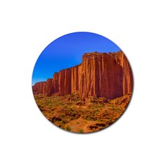 Talampaya National Park Landscape, La Rioja, Argentina045 Rubber Coaster (round)  by dflcprintsclothing