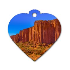 Talampaya National Park Landscape, La Rioja, Argentina045 Dog Tag Heart (one Side) by dflcprintsclothing